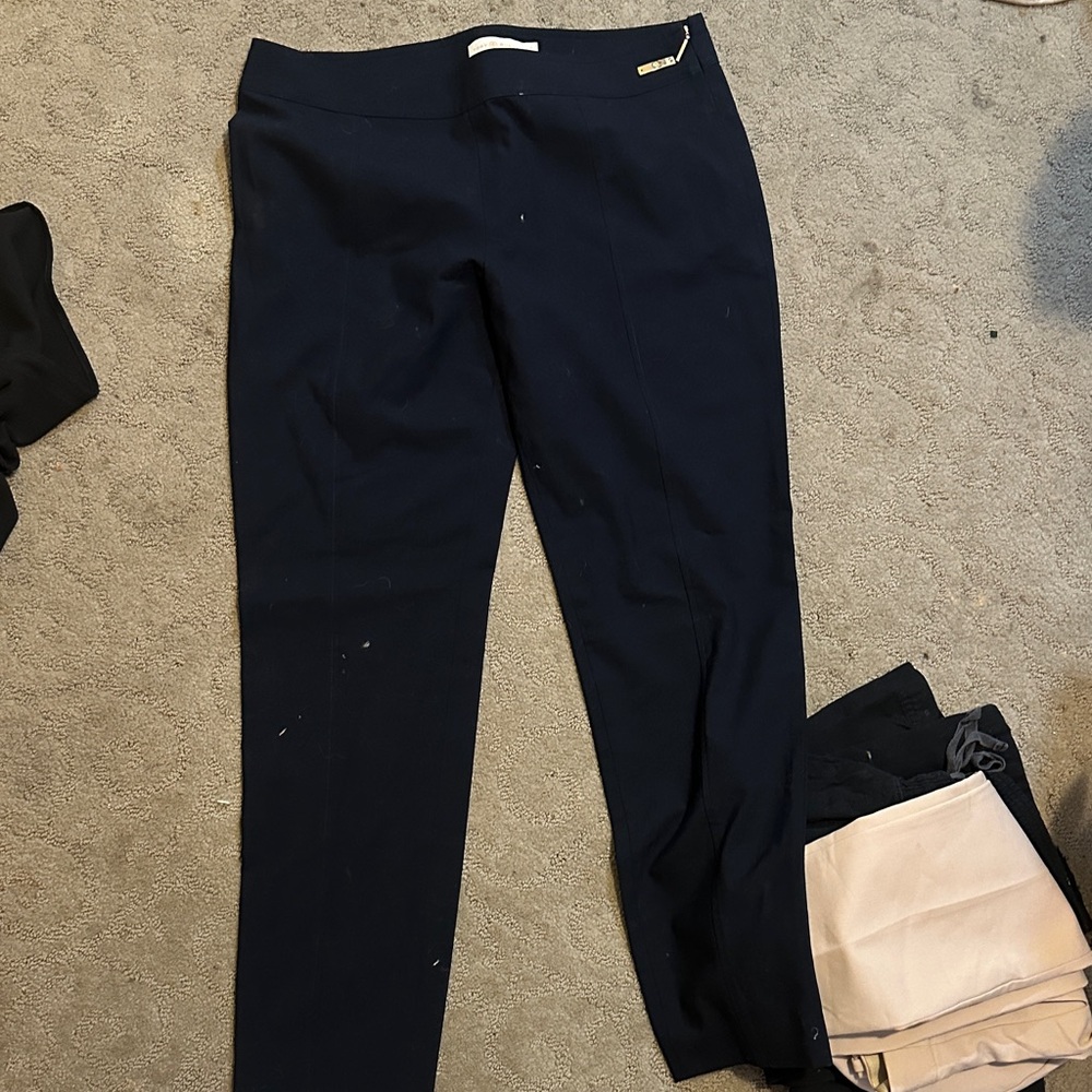 Tory Burch Midnight Blue Straight Leg Pants